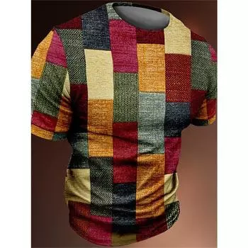 Винтажная мужская футболка с 3D-принтом, футболка свободного покроя с короткими рукавами, летняя уличная мужская одежда, футболки, топы S