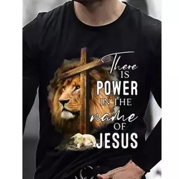 Винтажная мужская классическая футболка с длинными рукавами и принтом льва 3D для активного отдыха, спортивная мода с длинными рукавами, повседневный свободный топ S