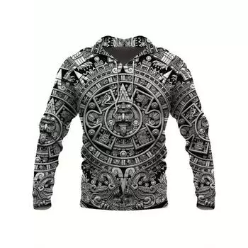 Винтажная мужская толстовка с капюшоном Viking Hara 3D Print Hoodie Outdoor Long Sleeve Fashion Streetwear Oversize Hoodie Men Clothing S
