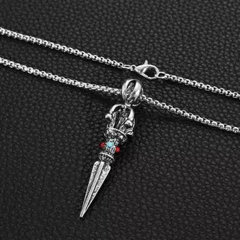 Винтажная национальная культура викингов в форме статуи ожерелье кулон панк поп мода личность праздничный подарок на вечеринку аксессуары серебряный