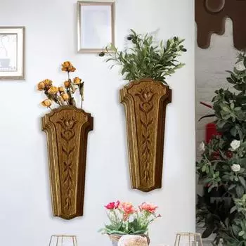 Винтажная настенная ваза из прочной смолы для дома, офиса, гостиной, настенная подвеска, искусственная