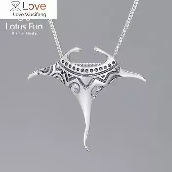 Винтажная настоящая 925 пробы серебряная подвеска в виде рыбы-манта, модные цепочки и ожерелья из 18-каратного золота для женщин, ювелирные изделия