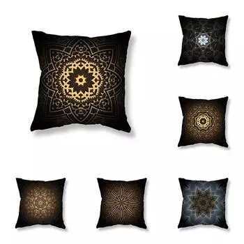 Винтажная наволочка с принтом мандалы, чехол для дивана, декор для комнаты, офисного игрового кресла, чехол для подушки, домашний декор, наволочка 45x45 см 40x40cm