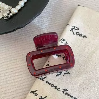 Винтажная нежная геометрическая ажурная фуксия заколка-краб для волос простая модная ПВХ большая клипса-акула аксессуары для волос Hair Claws