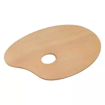 Винтажная овальная деревянная палитра для художника, лоток для масляной и акриловой краски, инструмент для рисования по дереву