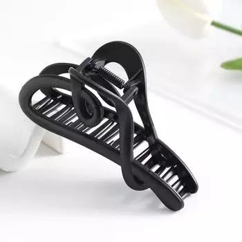 Винтажная пластиковая заколка для волос в форме сердца для женщин, держатель для волос на затылке, элегантные заколки для волос, модные аксессуары для волос