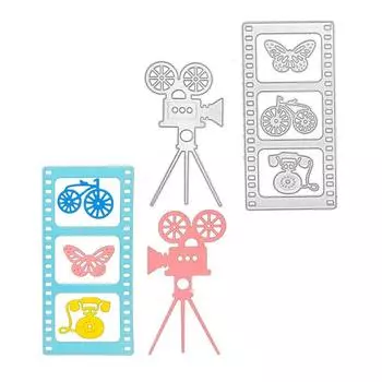 Винтажная пленка для камеры, бумага, художественный дизайн, шаблон для резки металла, штампы для резки металла, сделай сам, скрапбукинг, тиснение, трафарет, бумага, шаблон для альбома серебряный