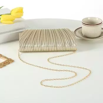 Винтажная плиссированная переносная золотая женская вечерняя ретро косая полая сумка высокого класса 23*5*12 золотой