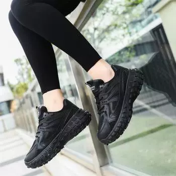 Винтажная подошва с дизайном из дуриана, одиночные туфли 2024 года, новая сетчатая толстая подошва, повседневная обувь, модная дышащая универсальная женская обувь 36 бежевый