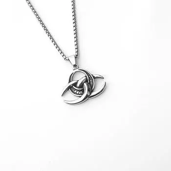 Винтажная подвеска из титановой стали с кельтским узлом, простое ожерелье из нержавеющей стали