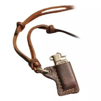 Винтажная подвеска-зажигалка Модная шейная цепочка Регулируемая длина Цепочка для ключицы Унисекс Украшение Модный аксессуар кофейный