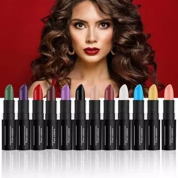 Винтажная помада, черная краска для лица и тела, черная помада, стойкая косметика для клоуна 1 шт. One Size