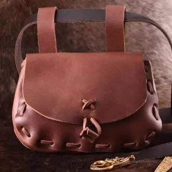 Винтажная поясная сумка в стиле ренессанс, средневековый реквизит для косплея, водонепроницаемая женская поясная сумка из искусственной кожи, модные аксессуары кофейный