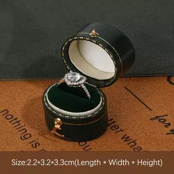 Винтажная портативная мини-шкатулка для колец, изысканная высококачественная ювелирная коробка для съемки, легкая роскошная шкатулка для ювелирных изделий, коробка для обручальных колец as the picture