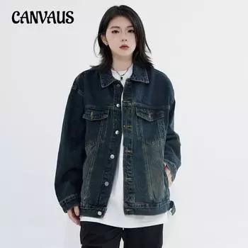 Винтажная потертая джинсовая куртка, женская весенне-осенняя куртка-кардиган-поло, верхняя куртка S темно-синий