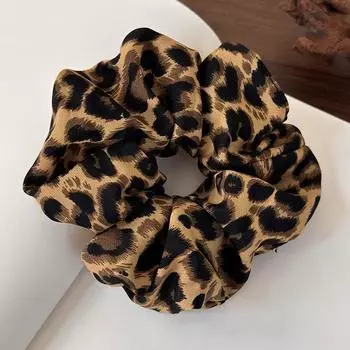 Винтажная повязка для волос с леопардовым принтом, высокоэластичная, большие резинки для волос, веревка для хвостика, головной убор, женские креативные модные корейские аксессуары
