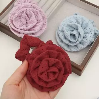 Винтажная повязка на голову с розой, кольцо для волос, модный головной убор для девочки, милая резинка, аксессуары для волос розовый