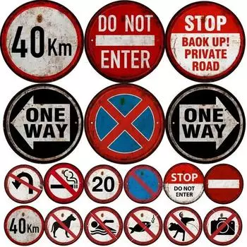 Винтажная предупреждающая круглая металлическая табличка для гаража, жестяная табличка для домашнего бара, паба, магазина, Man Cave Yad, наружный настенный декор 20x20cm