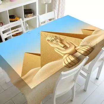 Винтажная прямоугольная скатерть с принтом индийского Древнего Египта, кухонный декор, водонепроницаемая скатерть, аксессуары для праздника, свадьбы, вечеринки 40x70cm15x27inch
