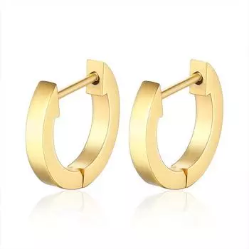 Винтажная пряжка из нержавеющей стали с геометрическим узором, геометрические золотые серьги, простая женская пряжка