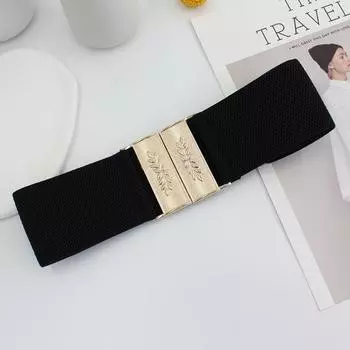 Винтажная пряжка с тиснением Эластичный эластичный пояс Женское платье Пальто Широкий пояс Декорация Пояс-кушак Три размера 65cm