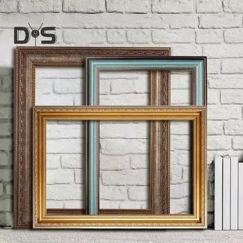 Винтажная рама для картины маслом, картина, постер, фоторамка, домашний офис, спальня, прямоугольная настенная подвеска, настольный держатель для фотографий 20x30cm серый/золотой
