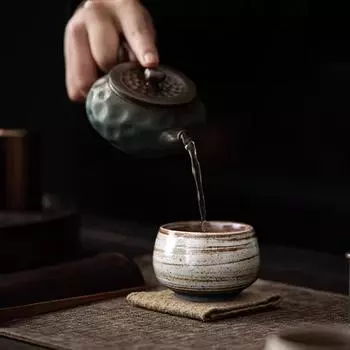 Винтажная расписанная вручную керамическая кофейная чашка, креативная смена печи для кунг-фу, чашка для чайных напитков, бокал для вина 100-300ML