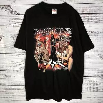 Винтажная редкая футболка унисекс с группой Iron Maiden Dance Of Death World Tour 2003 S