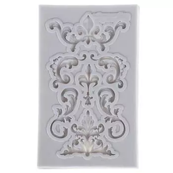 Винтажная рельефная рамка силиконовая форма прокрутка помадка формы инструменты для украшения торта