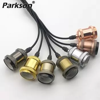 Винтажная ретро лампа Эдисона E27, цоколь, подвесные светильники, цоколь с винтовым цоколем, алюминиевый светильник, промышленный ретро держатель лампы, фитинг