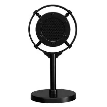 Винтажная ретро-модель микрофона, поддельная пластиковая классическая модель микрофона, реквизит для сценической фотографии чёрный