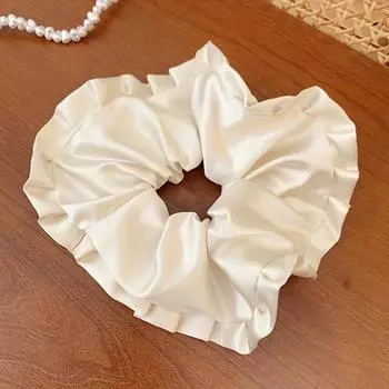 Винтажная резинка для волос с морщинками в корейском стиле, преувеличенная эластичная резинка для волос, аксессуары для волос для женщин, девушек, для хвостика, головной убор