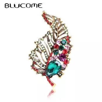 Винтажная рождественская брошь Blucome для женщин и мужчин, свитер, булавки для хиджаба, подарки на Новый год зелёный