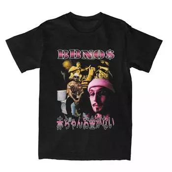 Винтажная рубашка BBNO $ Bootleg Merchandise унисекс для женщин и детей No Money Rapper юмористическая футболка из 100% хлопка топы с короткими рукавами для взрослых 4XL