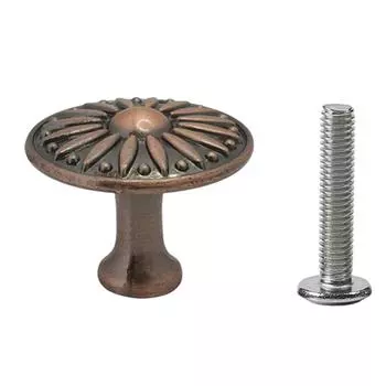 Винтажная ручка для ящика с одним отверстием, антикварный стиль, ручка для шкафа, классический дизайн, ручка для ящика, упаковка из 12 штук для домашнего декора красный