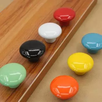 Винтажная ручка ящика 38 мм, гладкая, устойчивая к падению, длительный срок службы, красочный керамический шкаф жёлтый