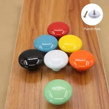 Винтажная ручка ящика 38 мм, гладкая, устойчивая к падению, длительный срок службы, красочные керамические ручки шкафа для ящика жёлтый