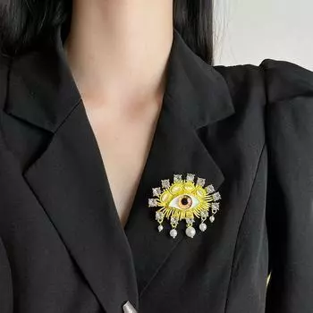 Винтажная серьга-гвоздик «Глаза демона», изящная брошь «Глаз дьявола», кольцо «Глаз дьявола» для леди/девочек Brooch A