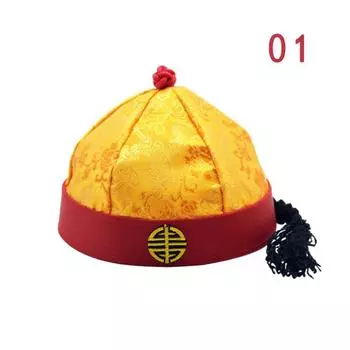 Винтажная шапка для костюма пекинской оперы, детская шляпа китайского дворцового принца, шляпа новой династии, древнекитайская шляпа 1