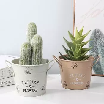 Винтажная шикарная ваза для цветов, оловянный кувшин, металлический кувшин для цветов, ведро, горшки для дома, свадьбы, вечеринки, садового декора