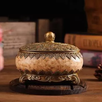 Винтажная шкатулка для украшений с крышкой, большой емкости, пылезащитная, элегантный декоративный органайзер, овальная шкатулка для безделушек белый