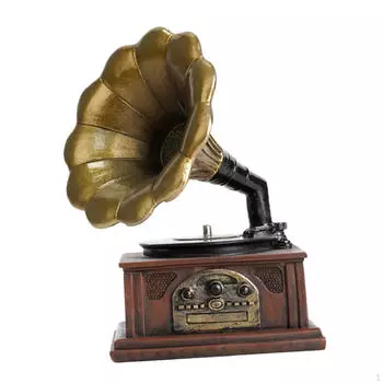 Винтажная скульптура, домашний акцент, классический дизайн Phonograph9x9x11.5cm