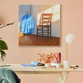 Винтажная солнечная комната, холст, картина, утренний подоконник, пейзаж, настенные художественные фотографии, печать плакатов, гостиная, домашний декор, Куадрос 20x20cm No Framed