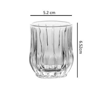 Винтажная стеклянная кружка с вертикальными полосками в корейском стиле, прозрачная чашка для американского кофе со льдом, бокал для виски, коктейльные бокалы, кружка для напитков 1pcs