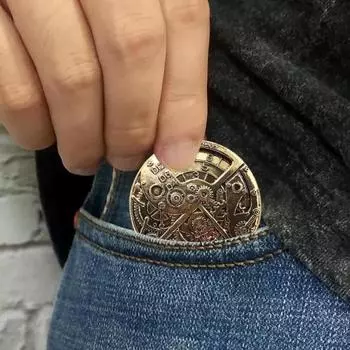 Винтажная стимпанк шестерня рулетка игральные кости спиннер прочный цинковый сплав вращающиеся металлические монеты игральные кости реквизит для ролевых игр в настольную игру золотистый