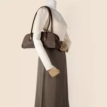 Винтажная сумка-багет на липучке через плечо, сумка для работы и поездок на работу чёрный