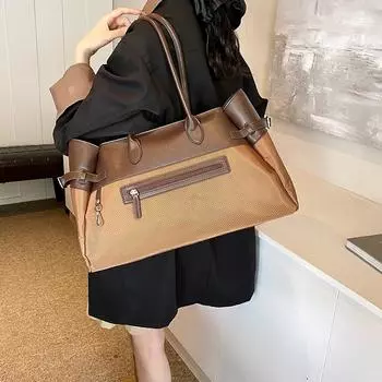 Винтажная сумка большой вместимости для женщин, новая повседневная сумка через плечо, модная портативная сумка-тоут