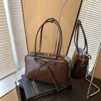 Винтажная сумка большой вместимости для женщин, повседневные сумки через плечо, однотонная женская сумка через плечо из плутониевой кожи