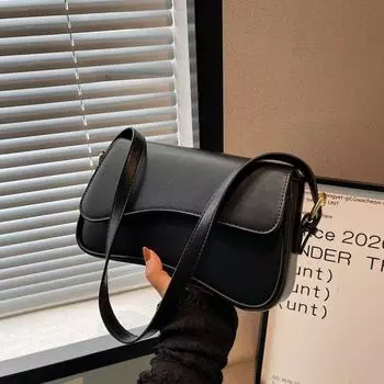 Винтажная сумка через плечо для женщин, цепная сумка, черные сумки через плечо, сумки подмышками,