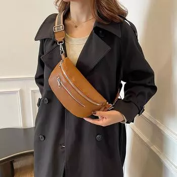 Винтажная сумка через плечо из искусственной кожи с регулируемым ремешком, женская нагрудная сумка с множеством карманов для поездок на работу и в повседневном стиле, сумка через плечо